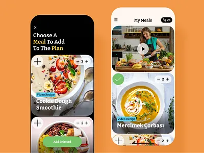 Meal Planning (Cooking) App app cook cooking cooking app design ios ios app design ios app designer iphone kitchen meal plan meal planning mobile mobile app mobile app design mobile app designer mobile designer recipe recipes ui