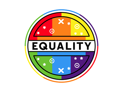 Day 5 - Equality ⁠🏳️‍🌈⁠ adobeillustrator art artwork badge dribbble illustration pride rainbow vector