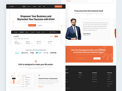 Kirin - SaaS Landing Page Animation admin analytics animation app branding chart clean crm customer dashboard data graphic design landing page management minimalist motion graphics panel saas ui website