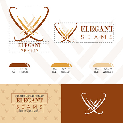 Elegant Seam Logo Design Presentation branding design graphic design logo typography vector