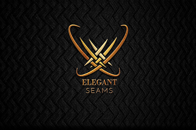 Elegant Seams Embroidery Logo Presentation branding design graphic design logo photomanipulation