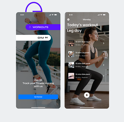 Day 62 of 100 Daily UI - Workout of the day app design graphic design ui ux