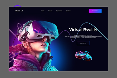 Day 73 of Daily UI - Virtual Reality app design graphic design ui ux