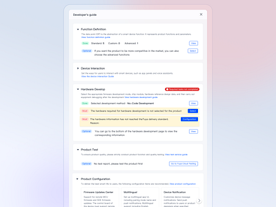 Developer's guide guide task to do list tuya iot ui