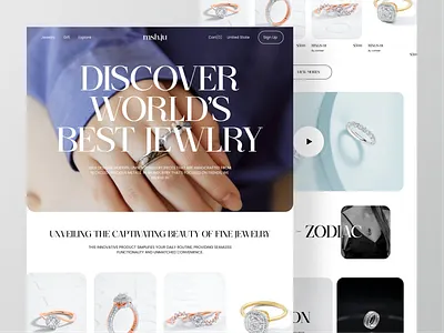 msh.ju - Jewelry Marketplace Website diamond homepage design jewelry landing page marketplace shyed ui design uishyed web web design website website design