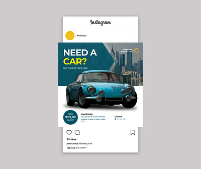 Car Social Media Post Design 3d ads animation best design branding creative design design flyer flyer design flyer template graphic design illustration logo motion graphics poster socail media ui