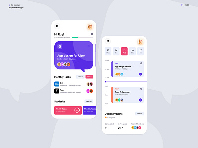 #1 - Daily UI app build designdrug watchmegrow design project manager ui