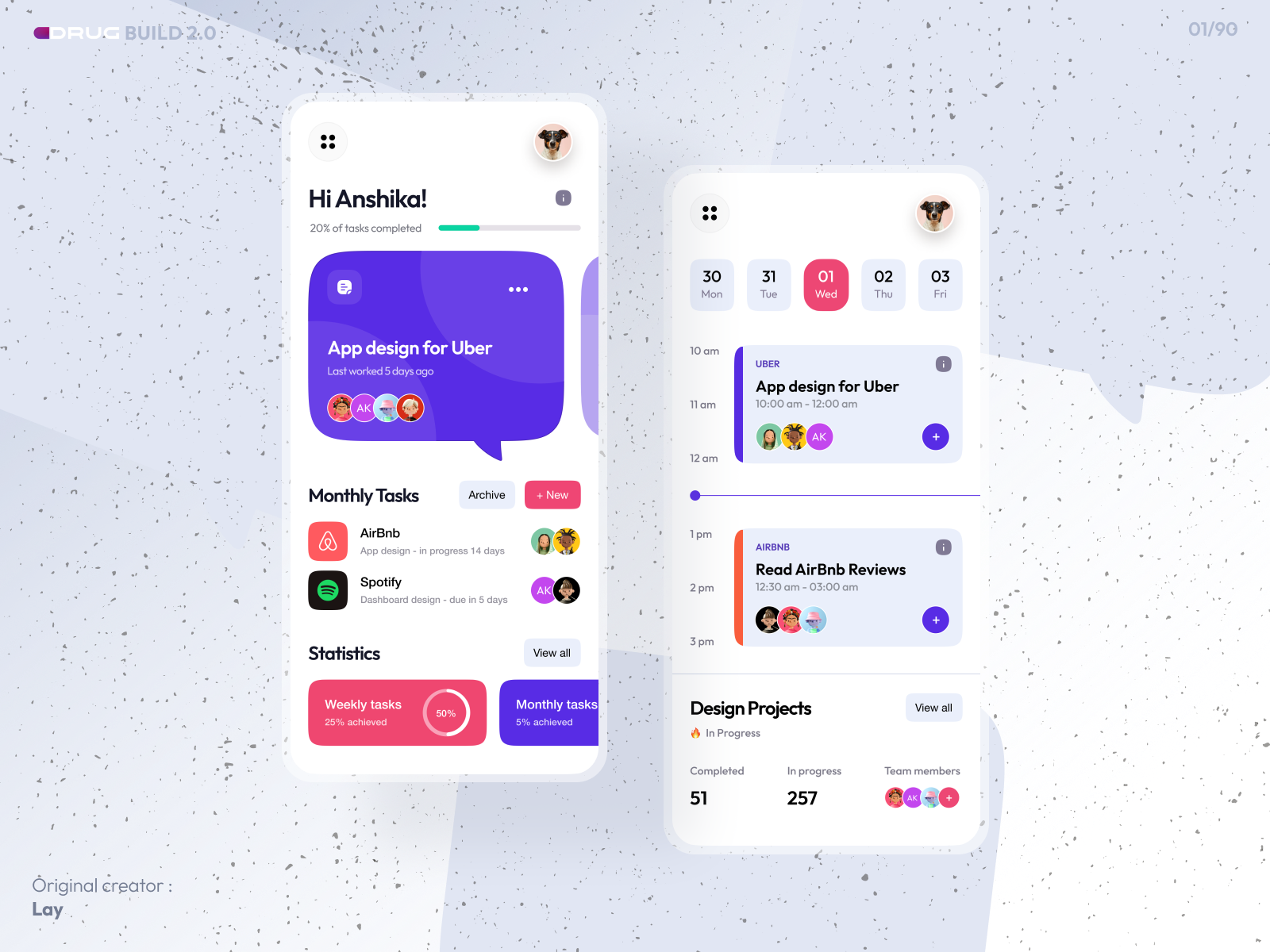 Project Manager build dailyui design designdrug flat manager minimal project manager ui ui design watchmegrow