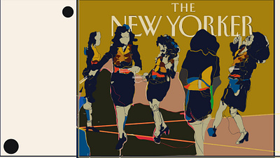 The New Yorker digital art illustration vector