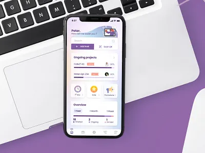 Assist - UI for the homepage design jithmi alwis mobile mobile application purple sri lanka ui user experience user interface utility utility application