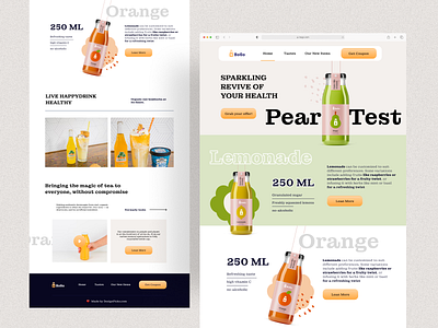 Healthy Juice Product Landing Page Design clean ui drink flavour fruit fruits healthy jucietastes juice juice items juice product kids food landing page natural beverages organic juice product ui design ui ux design web design web ui design website design