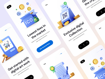 Blockchain App Splash UI Exploration/Nft 3d asset ai app uikit app design bloch chain blockchian clean digital art figma ios ai kit minimal mobile app nft nft app product designer ui ui design user experience ux web design website design