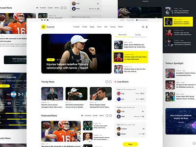 Sports news website design cricket cricket website design football football website magazine web magazine website news web news website sport sport news sport website sports sports website tennis tennis website ui ui deisgn website website design