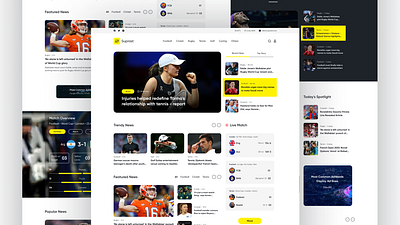 Sports news website design cricket cricket website design football football website magazine web magazine website news web news website sport sport news sport website sports sports website tennis tennis website ui ui deisgn website website design