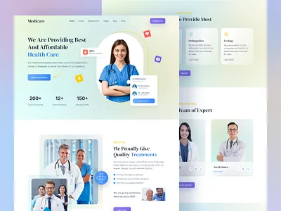 Medicare | Medical Website Landing Page Design appointment clinic design doctors health health care healthcare home page hospital landingpage medical medical care medicine online doctor ui uiuxdesign ux web web design website design