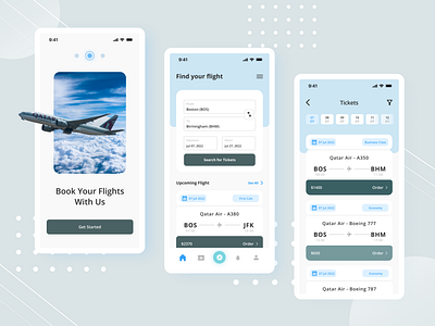 Furaity | Flight Tickets Booking Mobile App app boarding booking clean ui design design flight mobile online booking plane ticket application trip ui ux