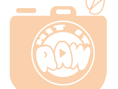 Hit It Raw Logo Design branding cheeky graphic design logo peach photography vector