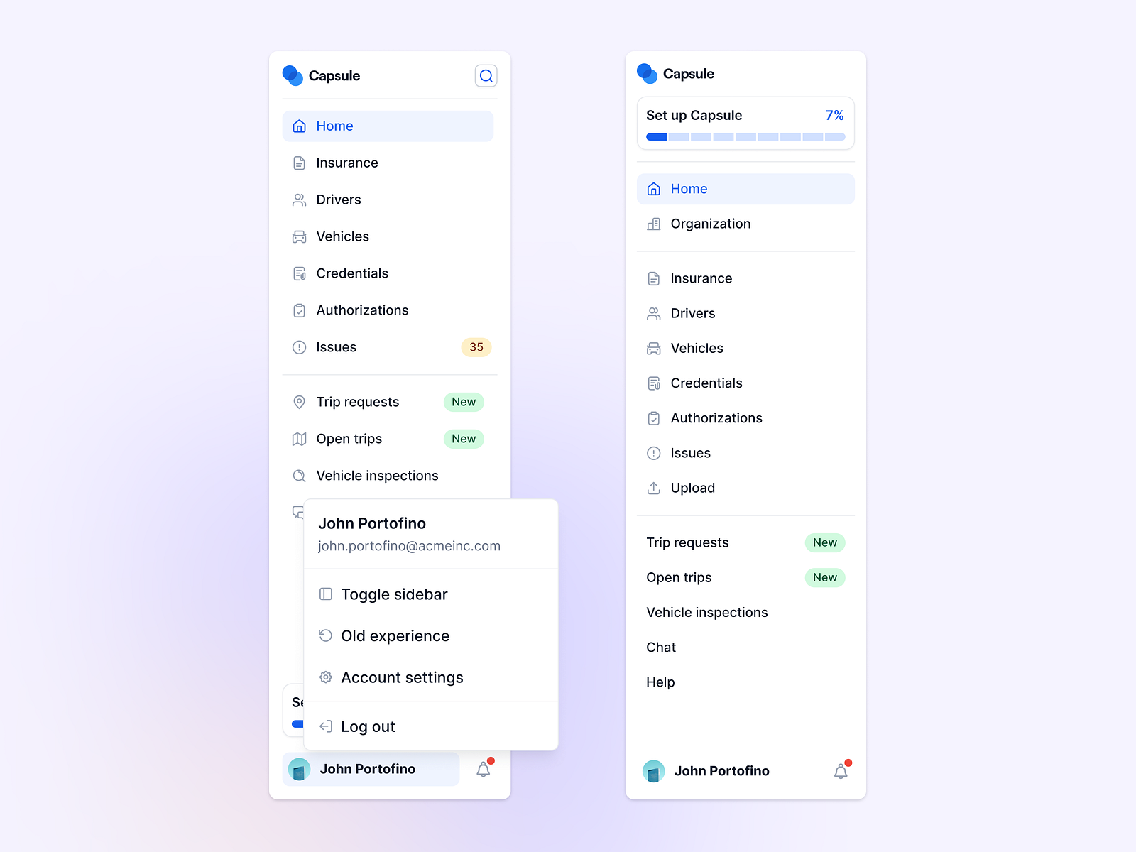 Sidebar exploration by Eugen Eşanu on Dribbble