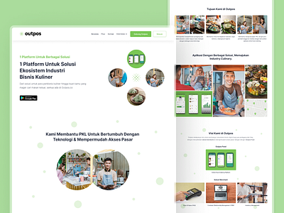 Outpos - Web Design art concept culinary culinaryplatform design figma food landing page typography ui ui design uidesign uiux ux ux design uxdesign uxui web webdesign website