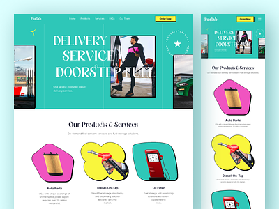 Fuelab - Fuel Delivery Website Design figma fuel fuel delivery fuel delivery app fuel delivery services fuel delivery website fuel landing page fuel web design illustration landing page oil oil delivery trendy design ui ui design ui ux user interface design web web design website design