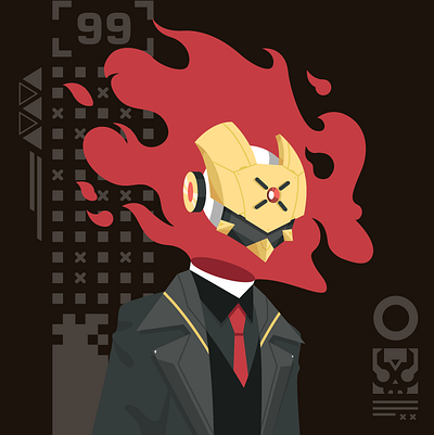 SHADE character design evil illustration robot vector