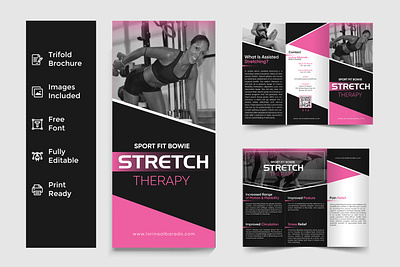 Therapy Trifold Brochure Design animation arshunno bifold branding catalogue design graphic design gym brochure illustration logo motion graphics therapy tri fold tri fold tri fold brochure tri fold brochure ui ux vector