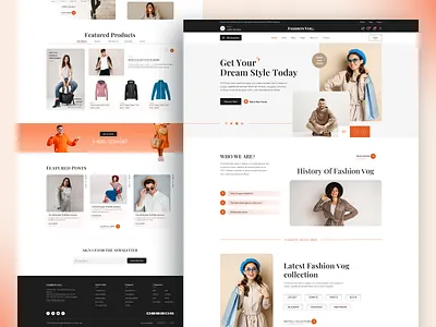 E-Commerce Fashion Website Design brand website branding clean design e shop ecommerce store fashion fashion website home page landing page marketplace minimal online shopping online store product product design store style ui website design