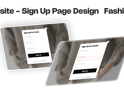 Fashion Website ---- Sign-Up Page ui
