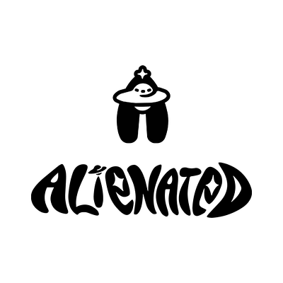 Alienated Logo Design alien aliens graphic design logo logomark seattle streetwear vector