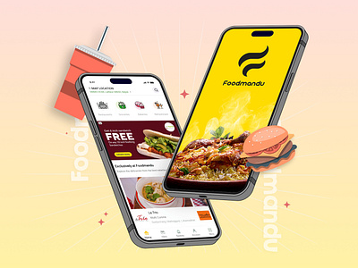 Foodmandu App ecommerce app ecommerce ui design ecommerce ux design food groceries app food app food delivery app foodmandu foodmandu app graphic design nepali app online food delivery product design red app top nepali app ui design ux deisgn yellow black app yellow red app