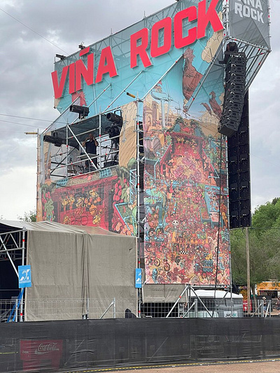 Viña Rock 2023 X Carles Garcia O'Dowd conceptual mural music posters public art
