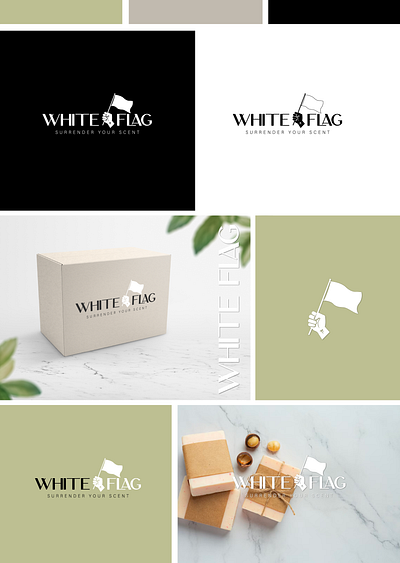 WhiteFlag Branding Design behance project branding business concept creative design dribble shot flag design floral graphic design illustration initials logo modern soap branding ui ux vector