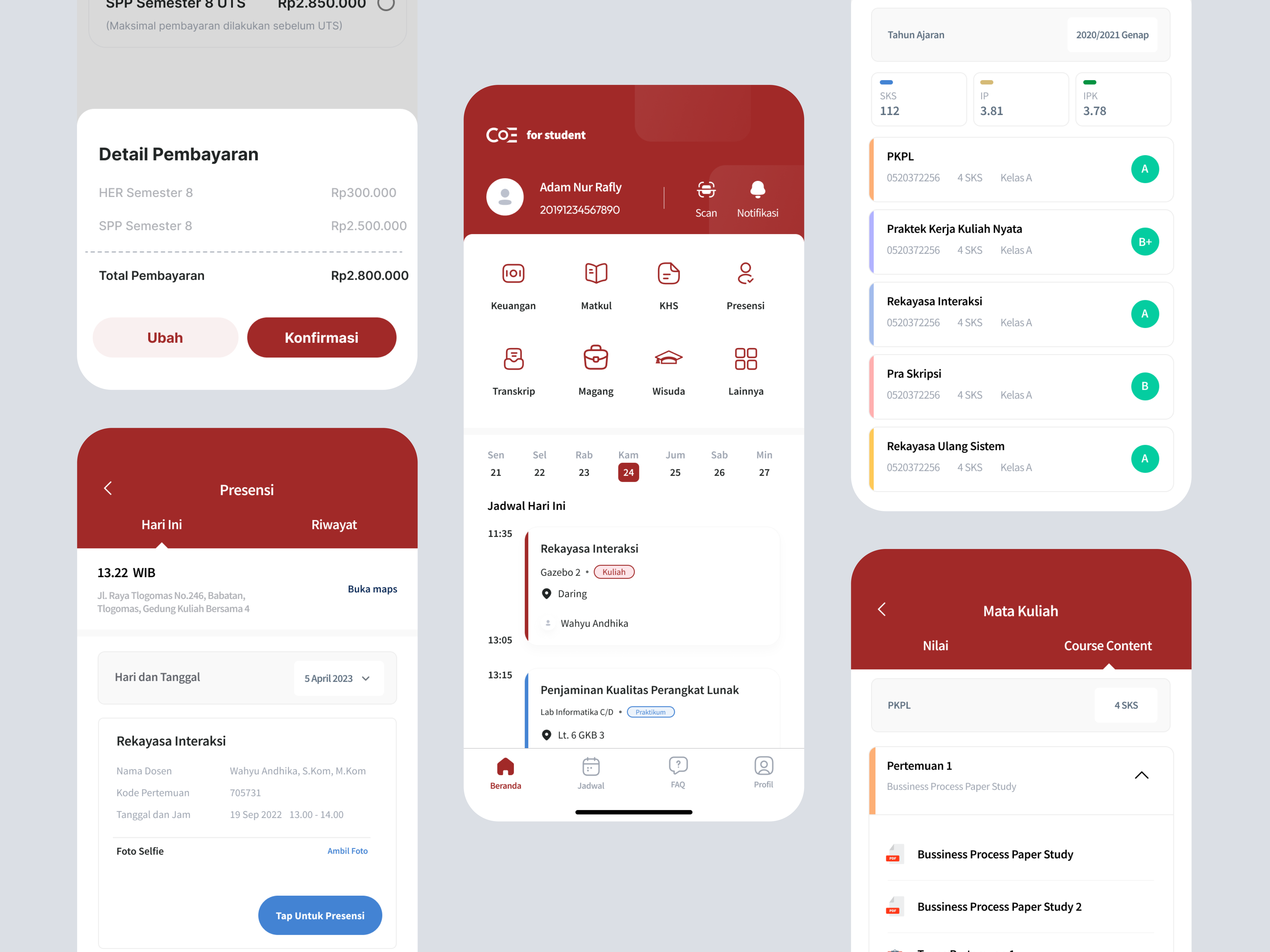 MyUmm for student Redesign App Concept by Adam Nur Rafly on Dribbble