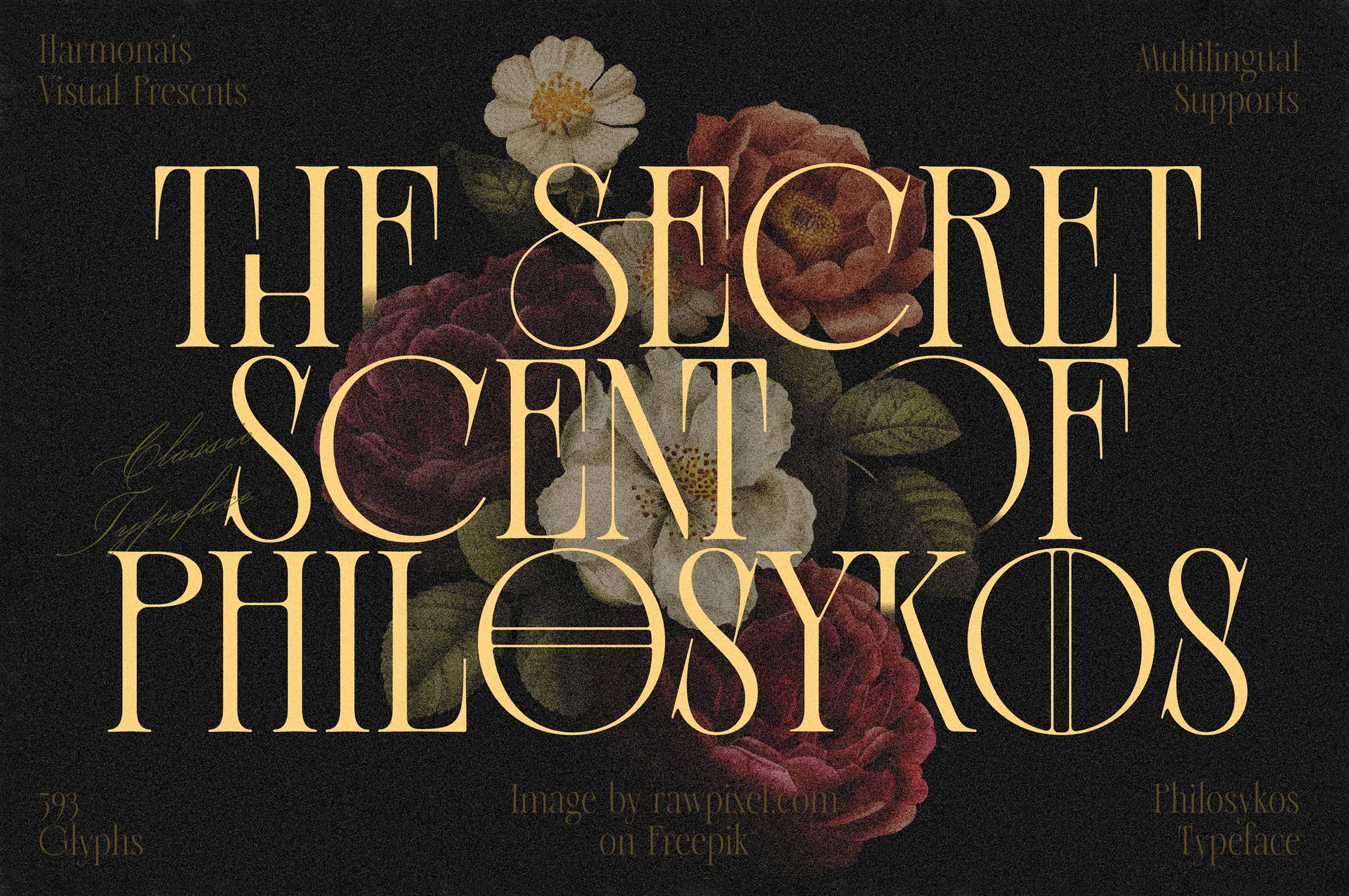 Philosykos - Fancy Classic Serif aesthetic branding classic creative market editorial elegant fancy fashion fonts graphic design ligature logo logo design minimal packaging serif type design typeface typography