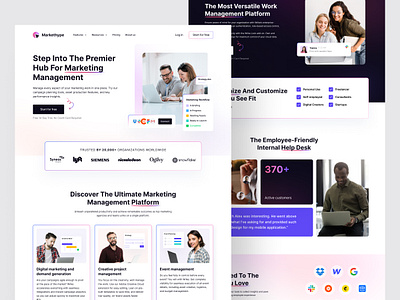 Marketing Management Landing Page by Sharzil Alve on Dribbble