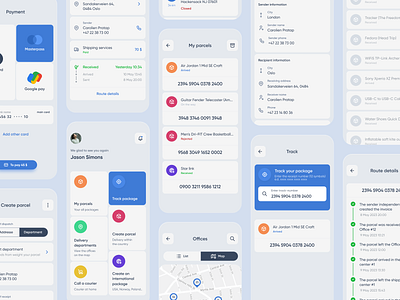 Delivery app app cargo deliver delivery delivery app interface logistic mobile order packages parcel product design send service shipment shipping track tracking ui ux