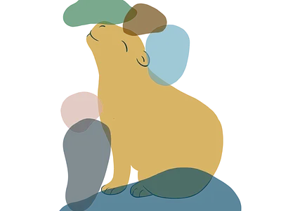SIMPLE FORM OF CAPYBARA animal capybara charakter cute design draw graphic design illustration landscape logo nature vector