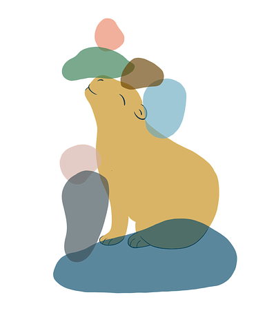 SIMPLE FORM OF CAPYBARA animal capybara charakter cute design draw graphic design illustration landscape logo nature vector