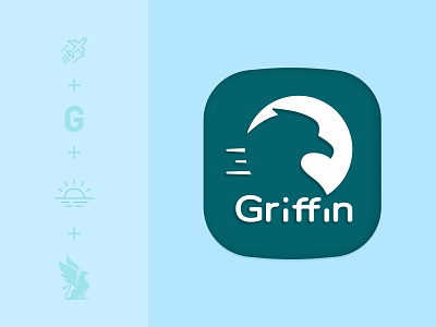 Griffin airlines app logo airline app logo creative airline logo creative logo griffin logo modern logo