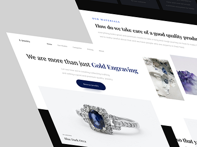 E-Jewelry design illustration jewelry ui ux web design website