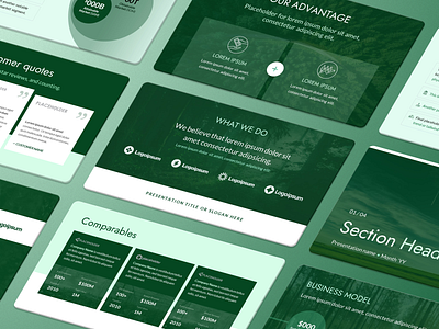 Green Energy Pitch Deck Template clean clean energy cleantech energy esg figma green green energy minimalist mockup perspective pitch deck pitch deck template powerpoint presentation presentation template presentations slides sustainability template