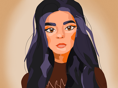 native Madi art digital girl illustration procreate