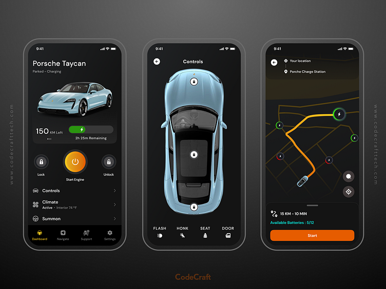 Smart Car App by DesignCodeCraft Technologies on Dribbble