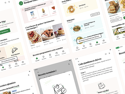 Connected Fridge - SeeBloom - Mobile & Fridge App application cook cooking design food food waste fridge illustrations mobile ui