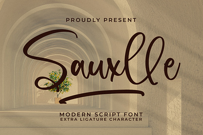 Sauxlle - Modern Script Font abc