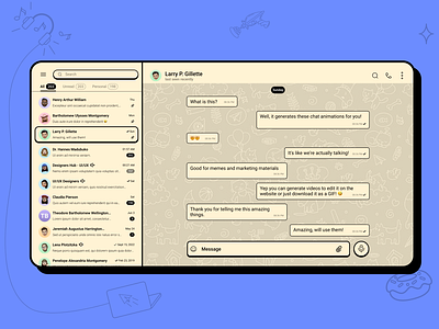 Telegram Messenger (Web) Re-Design - Neubrutalism branding chat design emojis figma icon illustration landing page message messenger redesign telegram ui vector