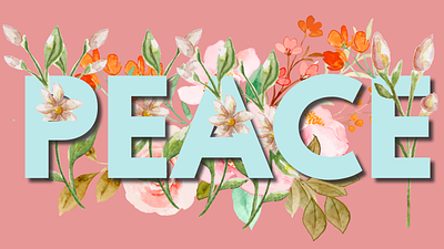 floral word art branding design illustration