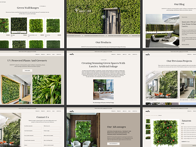 Website design, artificial foliage ecommerce homepage interior interiordesign landing web website
