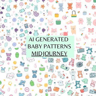 Ai Generated Baby Patterns ai art ai artist ai graphics ai prompt branding clip art design graphic design illustration logo pattern design ui