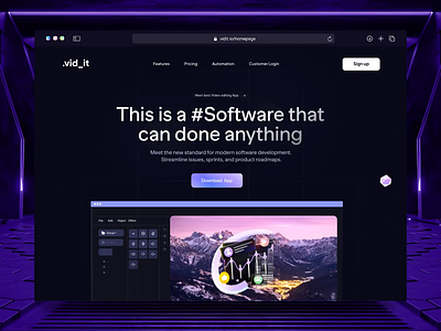 Vidit - Video Editing Saas Landing Page saas saas landing page saas landing page design saas website design video editing video editing saas web design website design